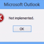 Outlook не реализована ошибка