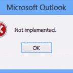 Outlookが実装されていないエラー