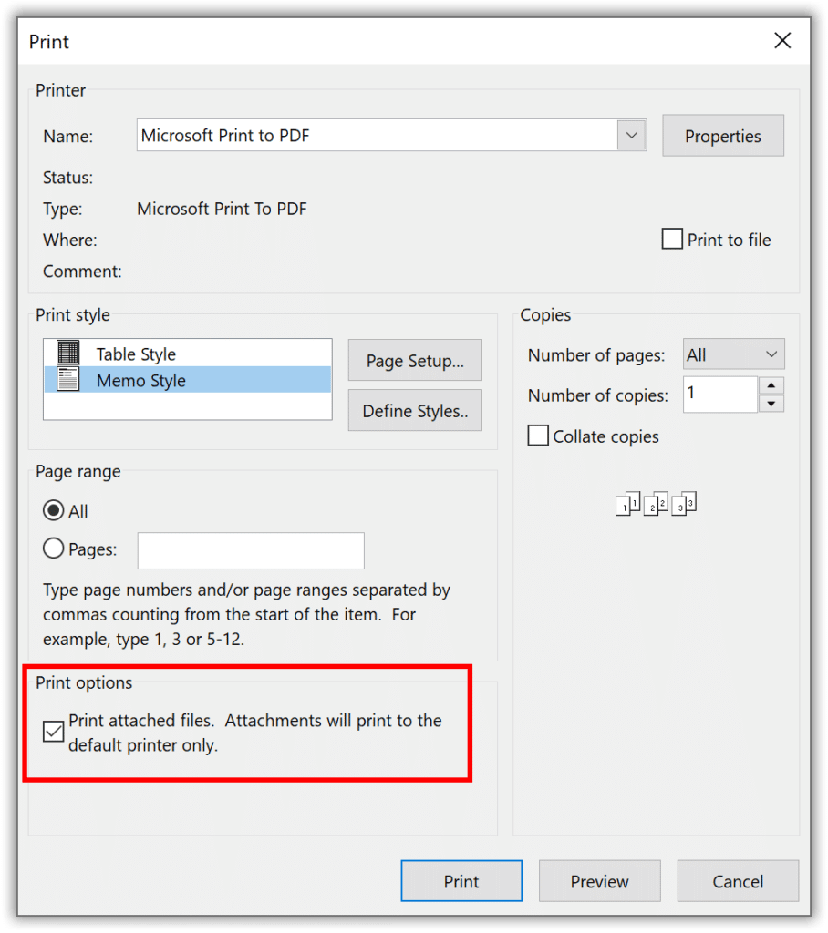 How to Print an Email From Outlook
