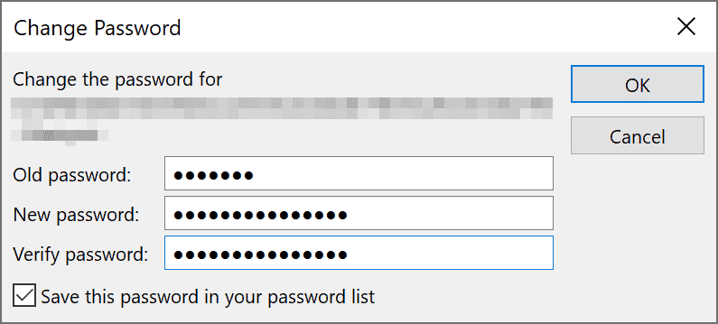Outlook PST password changing