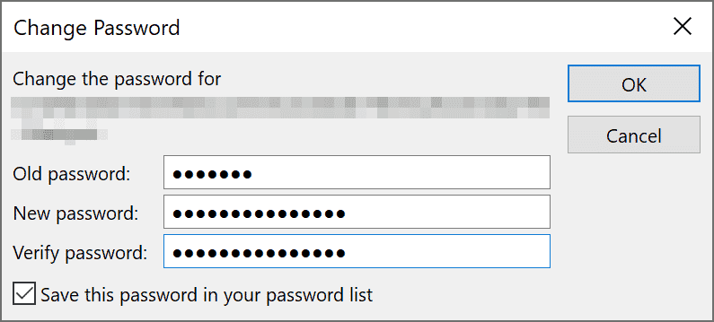 تغيير كلمة مرور Outlook PST