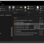 Placering af Outlook PST-filer