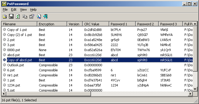 PSTPassword tool