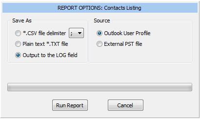 Outlook Contacts Export