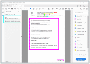 Fichier PDF de résultat