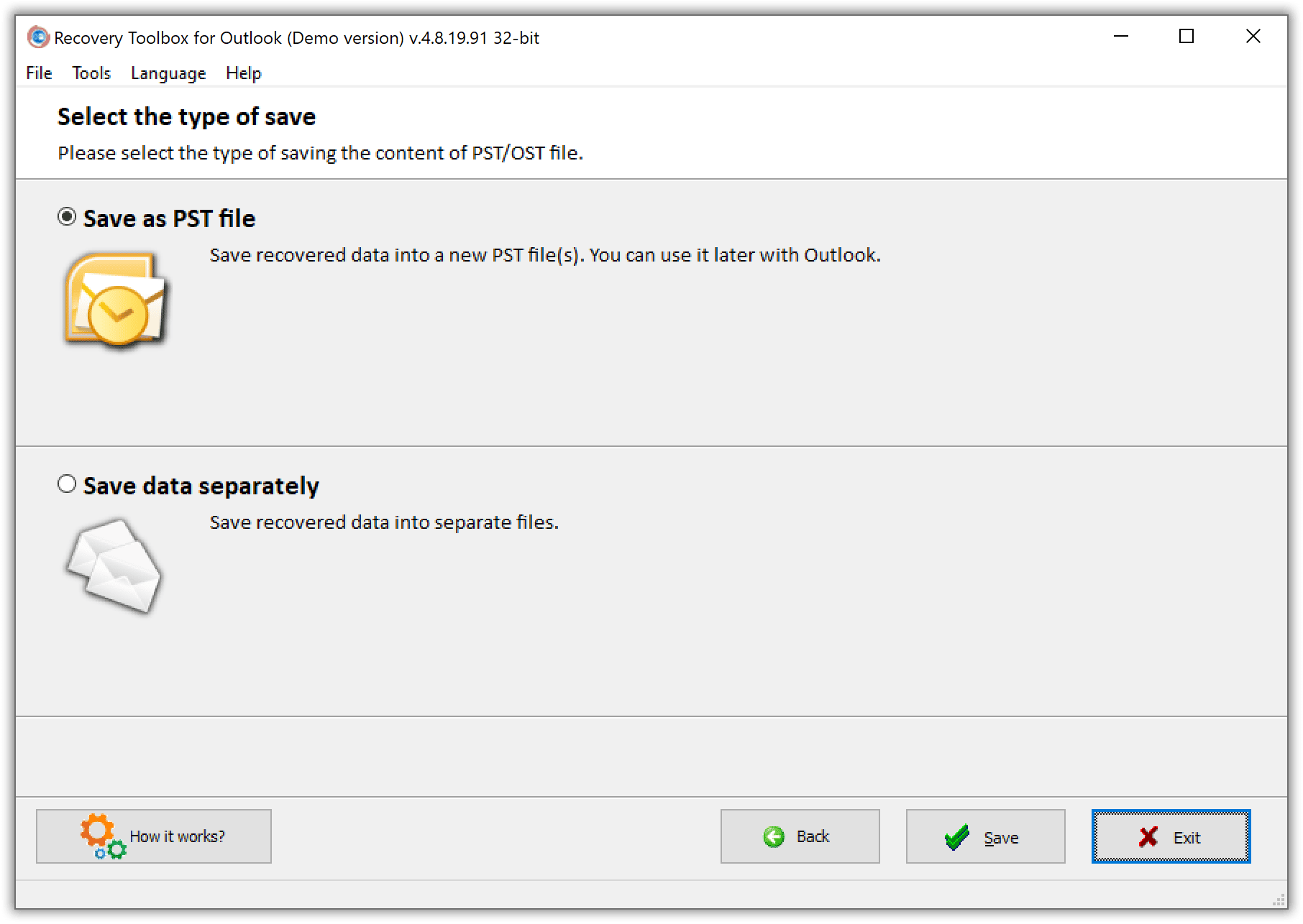 Specify the output format