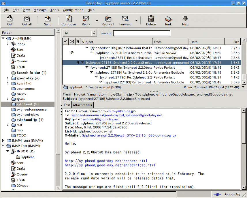 Sylpheed E-Mail-Client