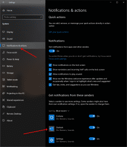 outlook notifications on gear s3