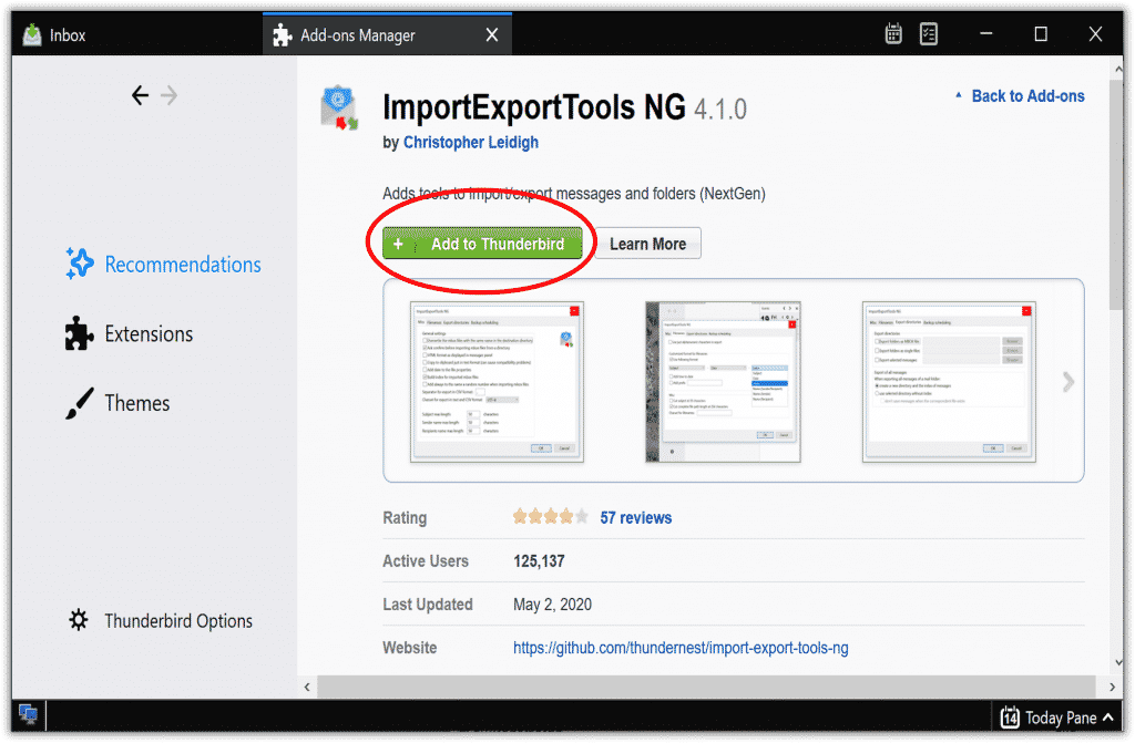 Thunderbird add-ons Add to Thunderbird