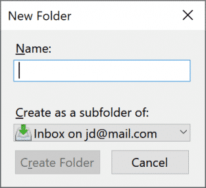 New folder name