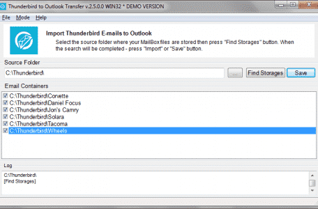 Thunderbird to Outlook Transfer